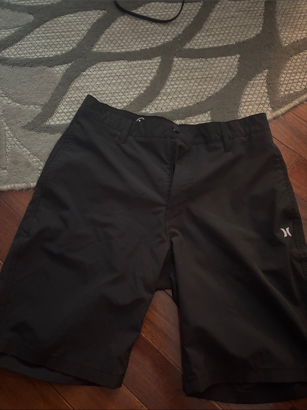 Hurley Black Men’s Chino-Style Performance Shorts